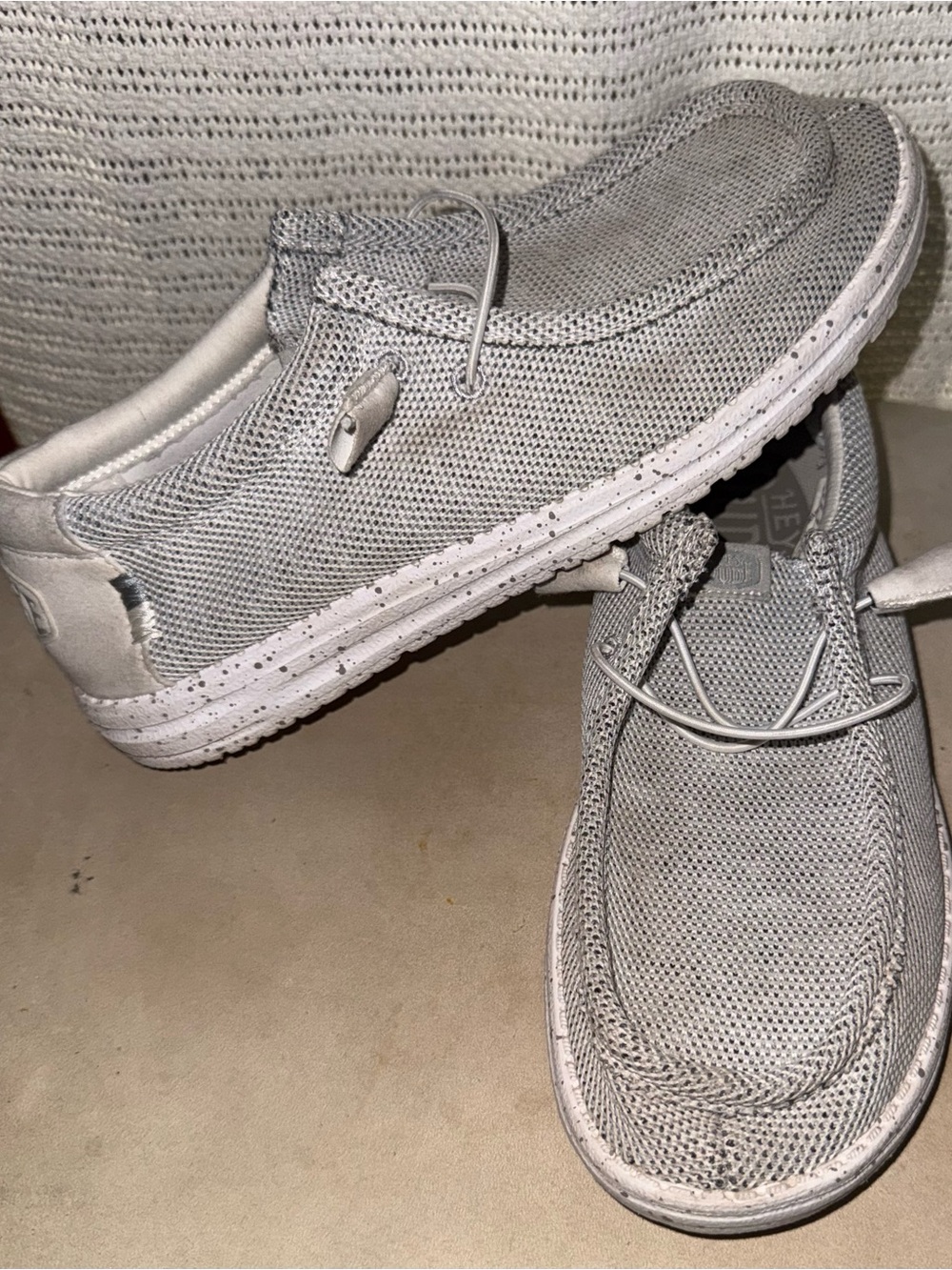 Hey Dude Men's Slip-On Loafers in Light Gray